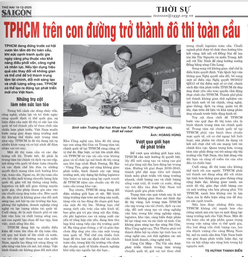 TPHCM trên con đường trở thành đô thị toàn cầu