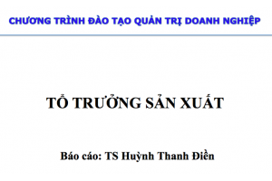 Tổ trưởng sản xuất