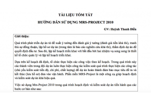 Hướng dẫn sử dụng MRS-Project