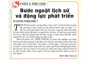 Bước ngoặt lịch sử và động lực phát triển