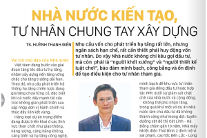 Nhà nước kiến tạo, tư nhân chung tay xây dựng
