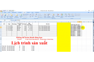 Quản lý sản xuất với EXCEL