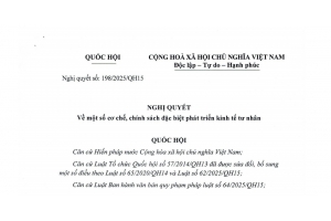 Toàn văn nghị quyết của Quốc hội về cơ chế, chính sách phát triển kinh tế tư nhân